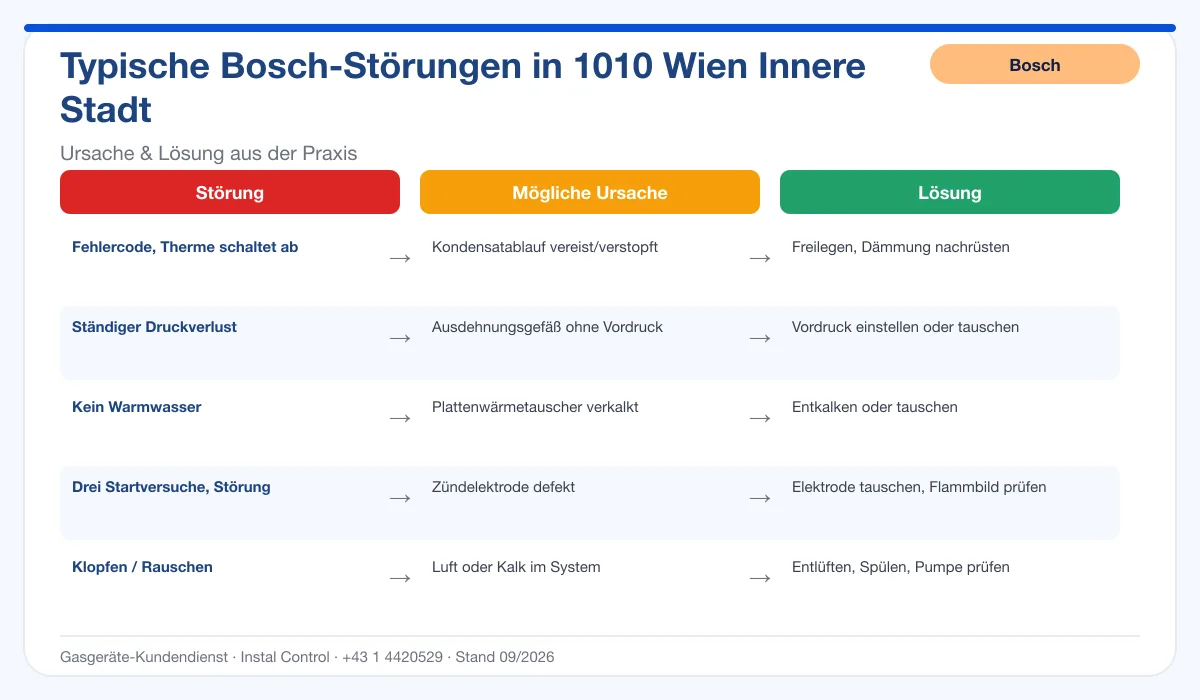 Infografik Bosch Thermenreparatur 1010 Wien Innere Stadt: typische Störungen, Ursachen und Lösungen