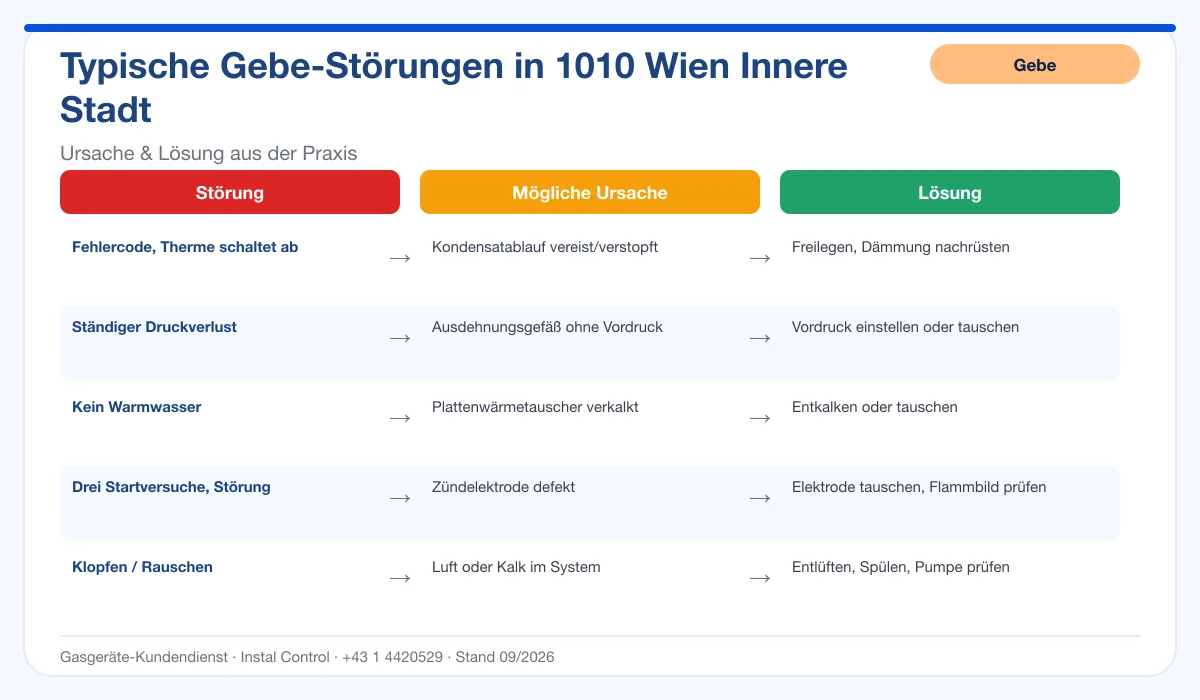 Infografik Gebe Thermenreparatur 1010 Wien Innere Stadt: typische Störungen, Ursachen und Lösungen